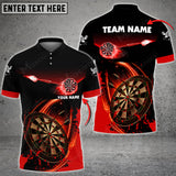 Maxcorners Fire Darts Personalized Name, Team Name 3D Shirt