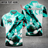 Maxcorners Paint Slash Flame Bowling And Pins Multicolor Option Customized Name 3D Shirt