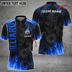 Maxcorners Billiards Ball 8 Hell Flame Personalized Name, Team Name Unisex Shirt ( Multicolor Options )