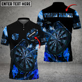 Maxcorners Flaming Magma Darts Multicolor Option Personalized Name 3D Shirt