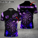 Maxcorners Flaming Magma Darts Multicolor Option Personalized Name 3D Shirt