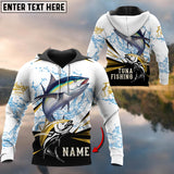 Maxcorners Personalized Name Tuna W Fishing Shirts For Men And Women 3D