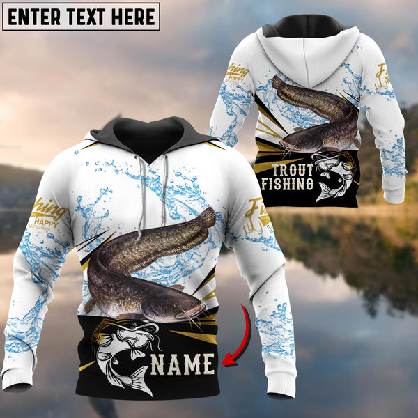 Maxcorners Personalized Name Catfish W Fishing Shirts For Men And Women 3D