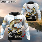 Maxcorners Personalized Name Northern Pike W Fishing Shirts For Men And Women 3D