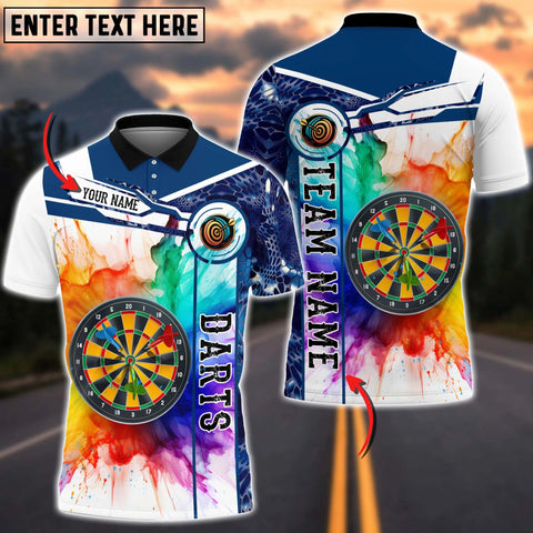 Maxcorners Colorful Darts Personalized Name, Team Name 3D Shirt