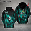 Maxcorners Billiards Abstract Grunge Texture Multicolor Option Customized Name 3D Hoodie