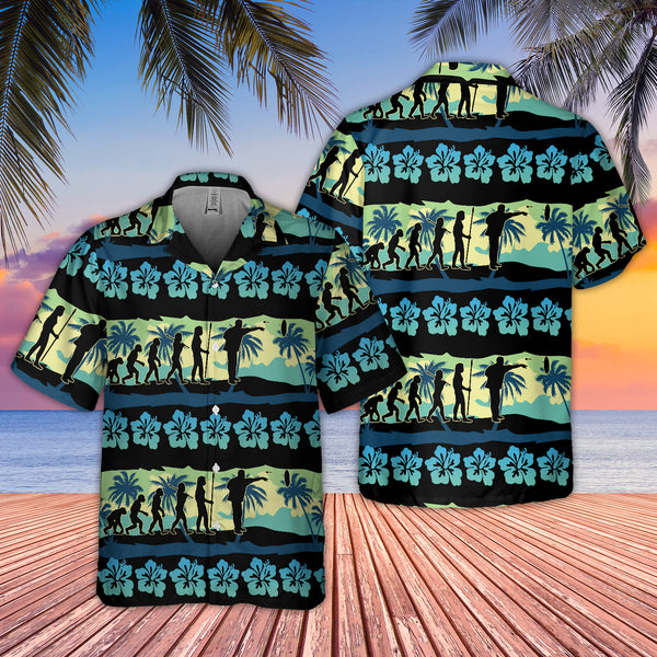 Maxcorners Dart Human Evolution 3D Hawaiian Shirt