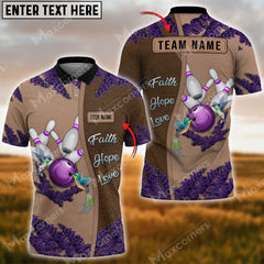 Maxcorners Bowling And Pins Hummingbird Multicolor Option Customized Name 3D Shirt