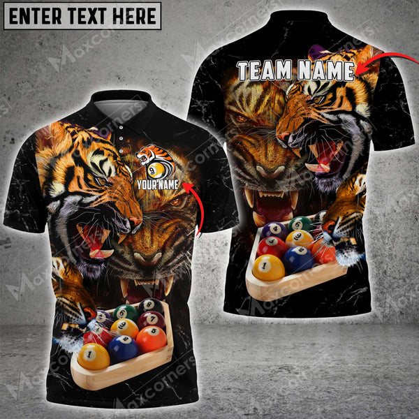 Maxcorners Billiards 9 Ball King Of Forest Multicolor Option Personalized Name 3D Shirt