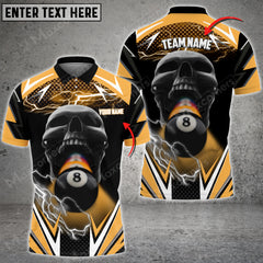 Maxcorners Billiards Lightning Into Skull Multicolor Options Customized Name 3D Shirt