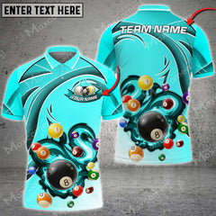 Maxcorners Billiards Super Strong Jab Personalized Name 3D Shirt (Multi Color Options)