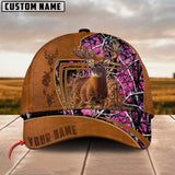 Maxcorners The Best Hunting Deer Leather Pattern Personalized Hats 3D Multicolored