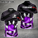 Maxcorners Bowling Ball And Pins Hallucinogenic Throw Multicolor Option Customized Name 3D Shirt (4 Colors)