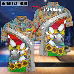 Maxcorners Hippie Bowling And Pins Multicolor Option Customized Name 3D Shirt