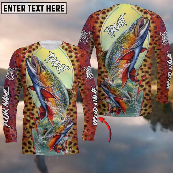 Maxcorners Fishing Trout Skin R Customize Name 3D Shirts