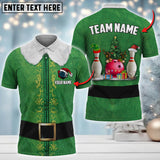 Maxcorners Bowling And Pins Christmas Elf Customized Name And Team Name 3D Shirt