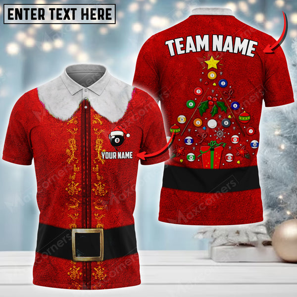 Maxcorners Billiards Christmas Elf Customized Name And Team Name 3D Shirt