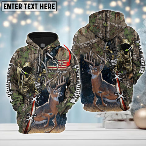 Maxcorners Custom Name Hunting Deer American ( Multicolor Option ) Shirt 3D All Over Printed Clothes