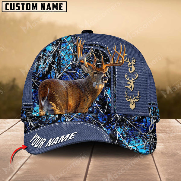 Maxcorners The Best Hunting Deer Jean Pattern Personalized Hats 3D Multicolored