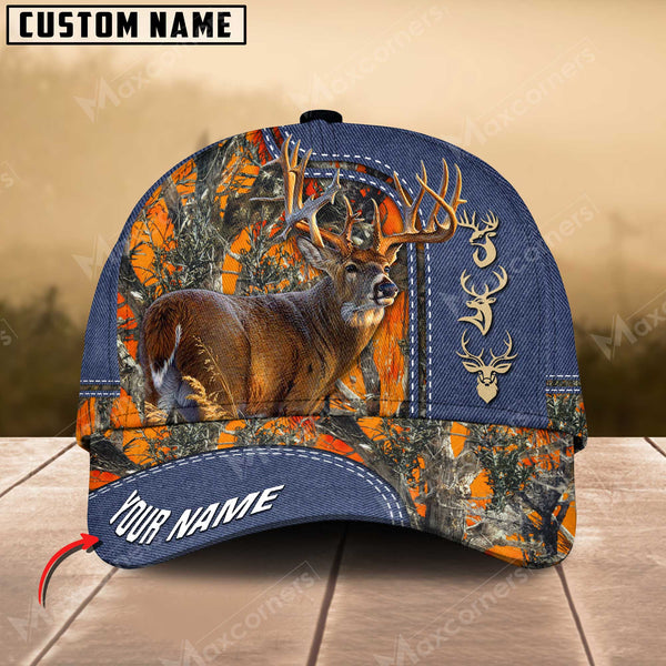 Maxcorners The Best Hunting Deer Jean Pattern Personalized Hats 3D Multicolored