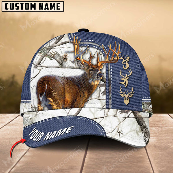 Maxcorners The Best Hunting Deer Jean Pattern Personalized Hats 3D Multicolored