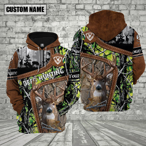 Maxcorners Custom Name Hunting Deer Camo ( Multicolor Option ) Shirt 3D All Over Printed Clothes