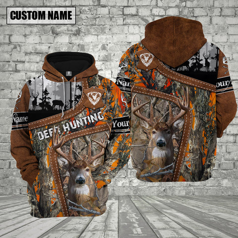 Maxcorners Custom Name Hunting Deer Camo ( Multicolor Option ) Shirt 3D All Over Printed Clothes