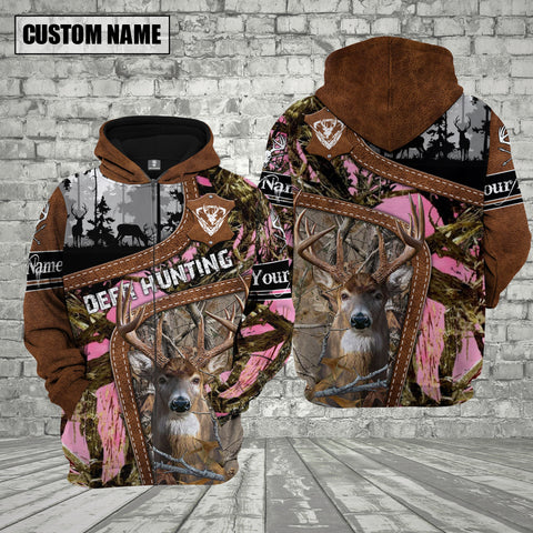 Maxcorners Custom Name Hunting Deer Camo ( Multicolor Option ) Shirt 3D All Over Printed Clothes