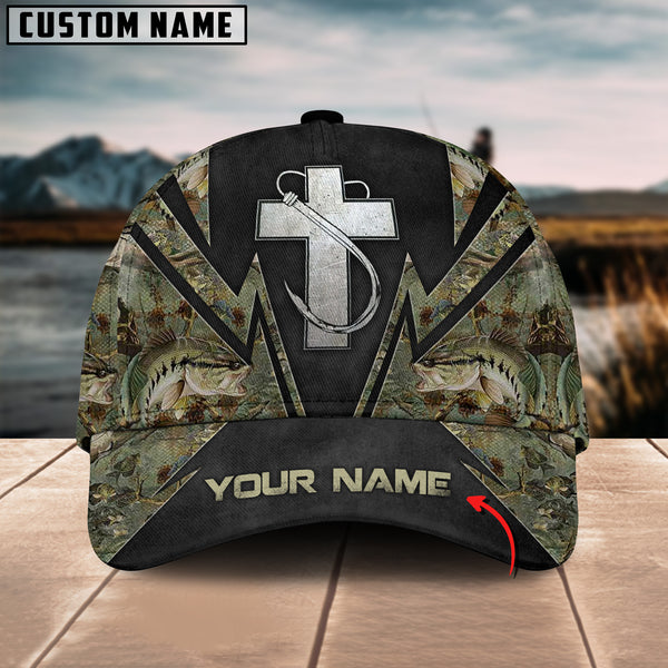 Maxcorners Personalized FIshing Cross Camo Classic Cap