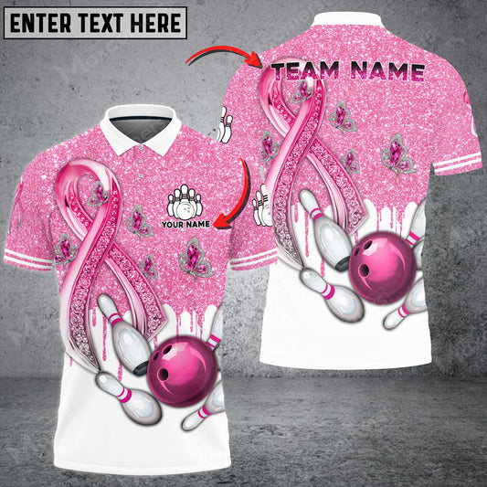 Maxcorners Bowling And Pins Awareness Edition Multicolor Option Customized Name 3D Shirt