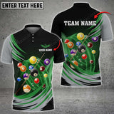 Maxcorners Billiards Space-time Vortex Multi Color Options Personalized Name 3D Shirt (6 Colors)