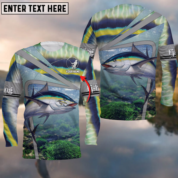 Maxcorners Tuna Fishing Cool Customize Name 3D Shirts