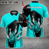 Maxcorners Bowling Ball And Pins Smokey Multicolor Option Customized Name 3D Shirt (4 Colors)