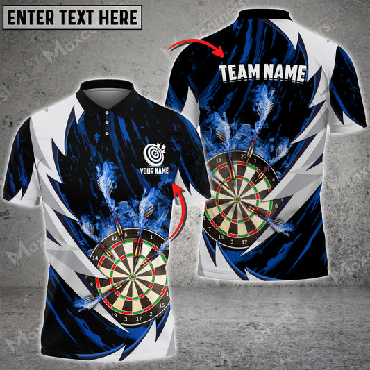 Maxcorners Fire Thunderstorm Darts For Team Design Multicolor Option Personalized Name 3D Shirt