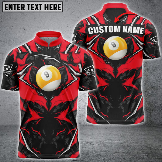 Maxcorners Billiards Fire Smoke Personalized Name, Team Name Unisex Shirt ( More Color Options )