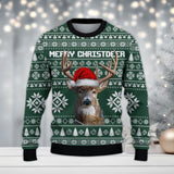 Maxcorners Hunting (Multi Animal Options) Green Merry Christmas All Over Print Sweater