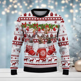 Maxcorners Hunting (Multi Animal Options) Bells Merry Christmas All Over Print Sweater