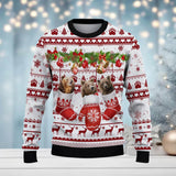 Maxcorners Hunting (Multi Animal Options) Bells Merry Christmas All Over Print Sweater