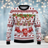 Maxcorners Hunting (Multi Animal Options) Bells Merry Christmas All Over Print Sweater