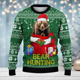 Maxcorners Funny Gift Hunting Merry Christmas (Multi Animal Options) All Over Print Sweater