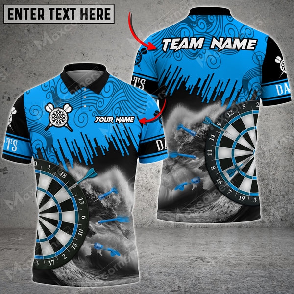 Maxcorners Darts Seawave Color Options Personalized Name, Team Name Unisex 3D Shirt