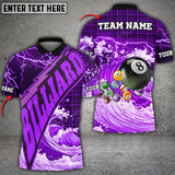 Maxcorners Billiards Waves Of Death Multicolor Options Personalized Name 3D Shirt (6 Colors)