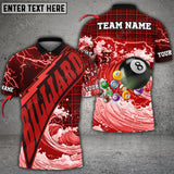 Maxcorners Billiards Waves Of Death Multicolor Options Personalized Name 3D Shirt (6 Colors)