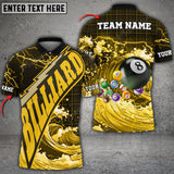 Maxcorners Billiards Waves Of Death Multicolor Options Personalized Name 3D Shirt (6 Colors)