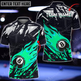 Maxcorners Billiards Ball 8 Fire Ares Heat Multicolor Options Personalized Name 3D Shirt (6 Colors)