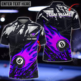 Maxcorners Billiards Ball 8 Fire Ares Heat Multicolor Options Personalized Name 3D Shirt (6 Colors)