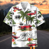 Maxcorners Personalized Car Red Mustang Tropical Paradise Hawaiian Shirt