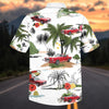 Maxcorners Personalized Car Red Mustang Tropical Paradise Hawaiian Shirt