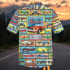 Maxcorners Classic Ford Mustangs Retro Collage Hawaiian Shirt