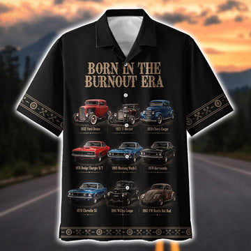Maxcorners Born In The Burnout Era - Personalized Name Car Hawaiian Shirt